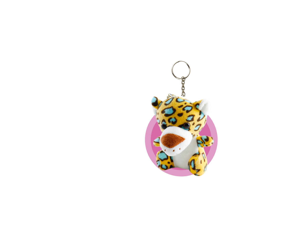 chaveiro pelúcia onça.