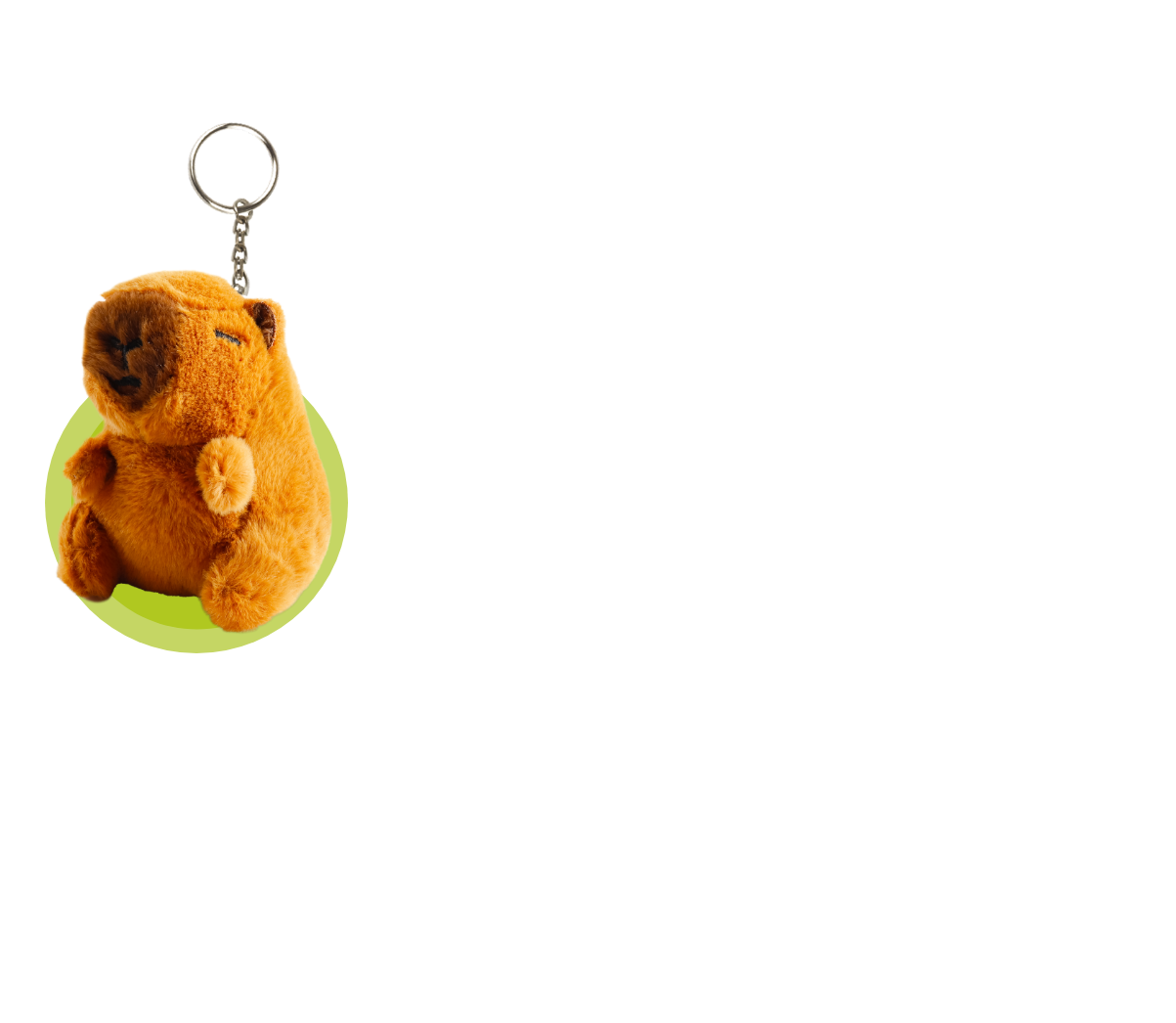 chaveiro pelúcia capivara.