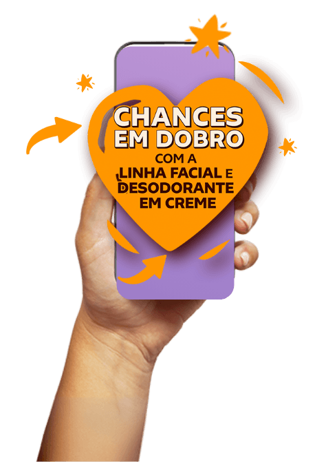 Chances em dobro com a linha facial e desodorante em creme