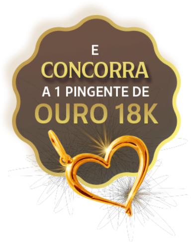 E concorra a 1 pingente de ouro 18k.